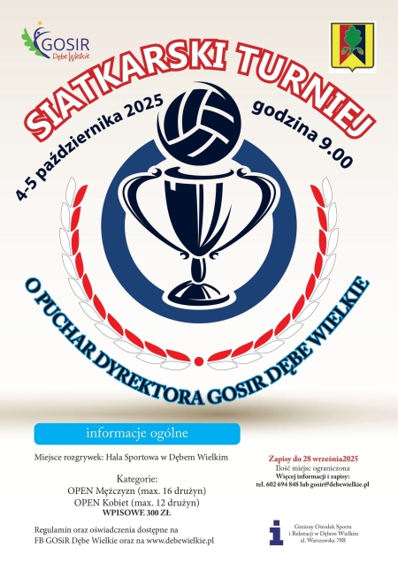 Tutniej siatkarski 4.10-5.10.2025r