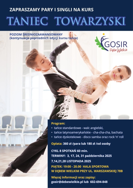 Kurs tańca 3.10-28.11
