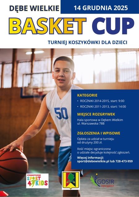 Turniej w Koszykówkę Dębe Wielkie BASKET CUP 14.12.2025