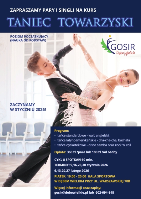 Kurs tańca od 9.01.2026!