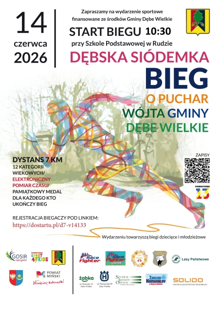 Dębska Siódemka - Bieg o Puchar Wójta Gminy Dębe Wielkie 14.06.2026